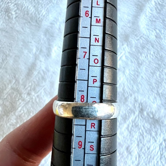 925 Huge RAW Selenite Crystal Charge Coffin Ring 8.25 - Picture 8 of 8